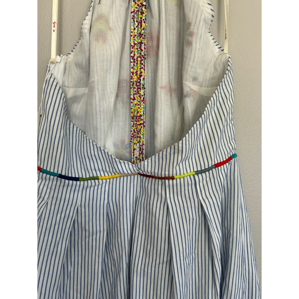 NWT Derhy Paris 100% Cotton Embroidered Halter Midi Dress M Open Back Boho - Picture 13 of 15